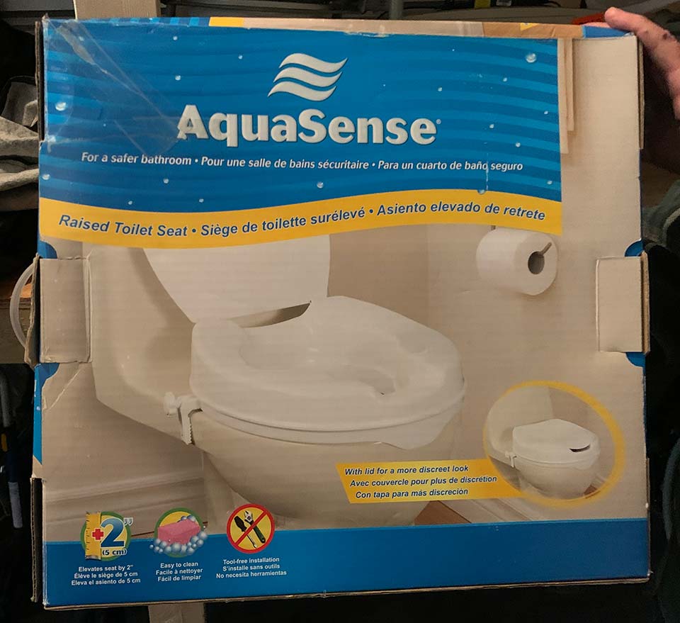 AquaSense raised toilet seat